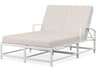 Sunset West Bristol White Aluminum Cushion Chaise Lounge