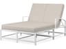 Sunset West Bristol Aluminum Frost Double Outdoor Chaise Lounge