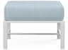 Sunset West Bristol White Aluminum Cushion Ottoman