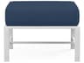 Sunset West Bristol White Aluminum Cushion Ottoman