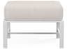 Sunset West Bristol White Aluminum Cushion Ottoman