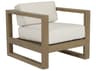 Sunset West Coastal Teak Patio Lounge Chair in Canvas Canvas