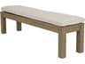 Sunset West Coastal Teak Dining Outdoor Bench in Canvas Canvas