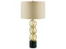 Surya Evans Gold Beige Linen Buffet Lamp