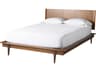 Surya Grande Brown Poplar Wood Queen Platform Bed