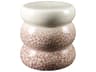 Surya Osambela Coral Cream Pink Accent Stool