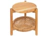 Surya Orly Round Wood Brown Wheat End Table