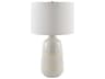 Surya Togo White Linen Buffet Lamp