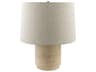 Surya Travera Butter Wheat Linen Brown Table Lamp