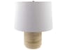Surya Travera Butter White Linen Brown Table Lamp