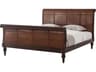 Theodore Alexander Alexa Hampton Cambridge Brown Mahogany Wood Denison California King Sleigh Bed