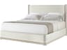 Theodore Alexander Horizon White Solid Wood Upholstered Queen Platform Bed