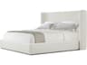 Theodore Alexander Maxwell White Solid Wood Upholstered California King Platform Bed
