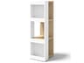TemaHome Ella Melamine Light Oak & Pure White Bookcase