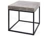 TemaHome Petra Square Concrete Look & Black End Table