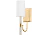 Troy Lighting Gustine 1-Light Vintage Gold Leaf Wall Sconce