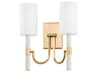Troy Lighting Gustine 2-Light Vintage Gold Leaf Wall Sconce