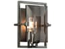 Troy Lighting Prism 1-Light Graphite Gray Crystal Glass Wall Sconce
