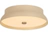 Troy Lighting Shore 1-Light Patina Brass Cream Gesso Off White Round Flush Mount