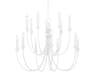 Troy Lighting Cate 14-Light White Candelabra Tiered Chandelier