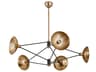 Troy Lighting Axel 5-Light Patina Brass Soft Black Chandelier