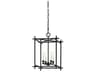 Troy Lighting Huck 4-Light Black Candelabra Geometric Lantern Chandelier