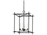 Troy Lighting Huck 4-Light Black Candelabra Geometric Lantern Chandelier