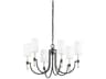 Troy Lighting Gustine 6-Light Forged Iron Black Candelabra Chandelier