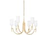 Troy Lighting Gustine 6-Light Vintage Gold Leaf Candelabra Chandelier