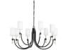 Troy Lighting Gustine 8-Light Forged Iron Black Candelabra Chandelier