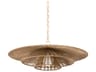 Troy Lighting Levan 1-Light Vintage Gold Leaf Silver Tiered Pendant