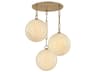 Troy Lighting Bramble 3-Light Patina Brass Globe Chandelier