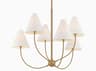 Troy Lighting Evermore 6-Light Patina Brass Candelabra Chandelier