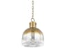 Troy Lighting Beryl 1-Light Patina Brass Glass Pendant