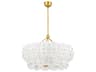 Troy Lighting Jacik 8-Light Vintage Gold Leaf White Chandelier