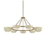 Troy Lighting Alturas 9-Light Patina Brass Soft Sand Round Chandelier