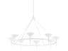 Troy Lighting Cecilia 8-Light White Bowl Chandelier