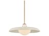 Troy Lighting Gustavo 1-Light Off White Bowl Round Pendant