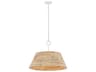 Troy Lighting Sequoia 1-Light Gesso White Drum Pendant