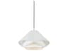Troy Lighting Edna 1-Light Vintage Gold Leaf White Pendant