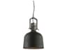 Troy Lighting Hangar 1-Light Old Silver With Aged Brass Accents Bell Pendant