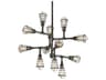 Troy Lighting Conduit 12-Light Old Silver Chandelier