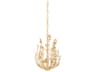 Troy Lighting Delmore 3-Light Vintage Gold Leaf Chandelier