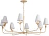 Troy Lighting Quill 8-Light Gilded Ivory Gold Candelabra Empire Chandelier