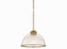 Troy Lighting Glint 1-Light Patina Brass Dome Pendant