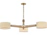 Troy Lighting Mailo 3-Light Patina Brass Brown Drum Chandelier