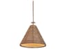 Troy Lighting Redwood 1-Light Patina Brass Brown Pendant