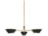 Troy Lighting Sacramento 3-Light Patina Brass Soft Black Linear Chandelier