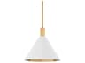 Troy Lighting Huntley 1-Light Patina Brass White Pendant