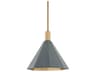Troy Lighting Huntley 1-Light Patina Brass Gray Pendant